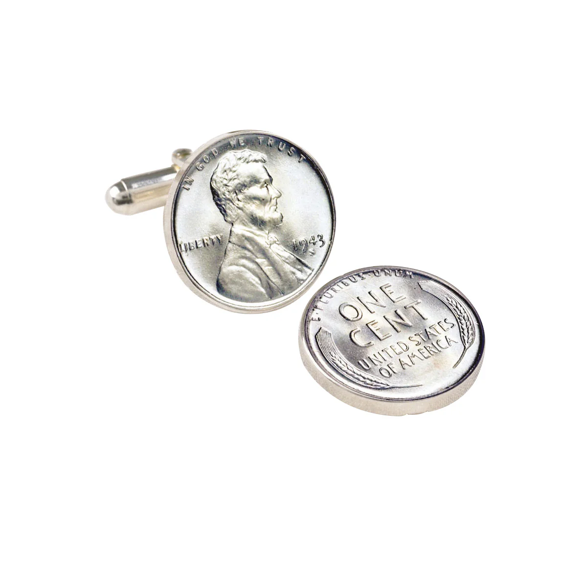 1943 Lincoln Steel Penny Cuff Links