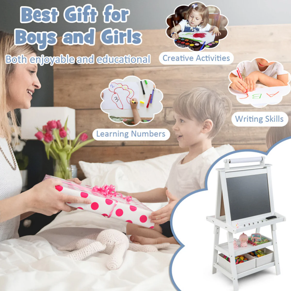 3-in-1 Kids Double-Sided Art Easel - Image 43