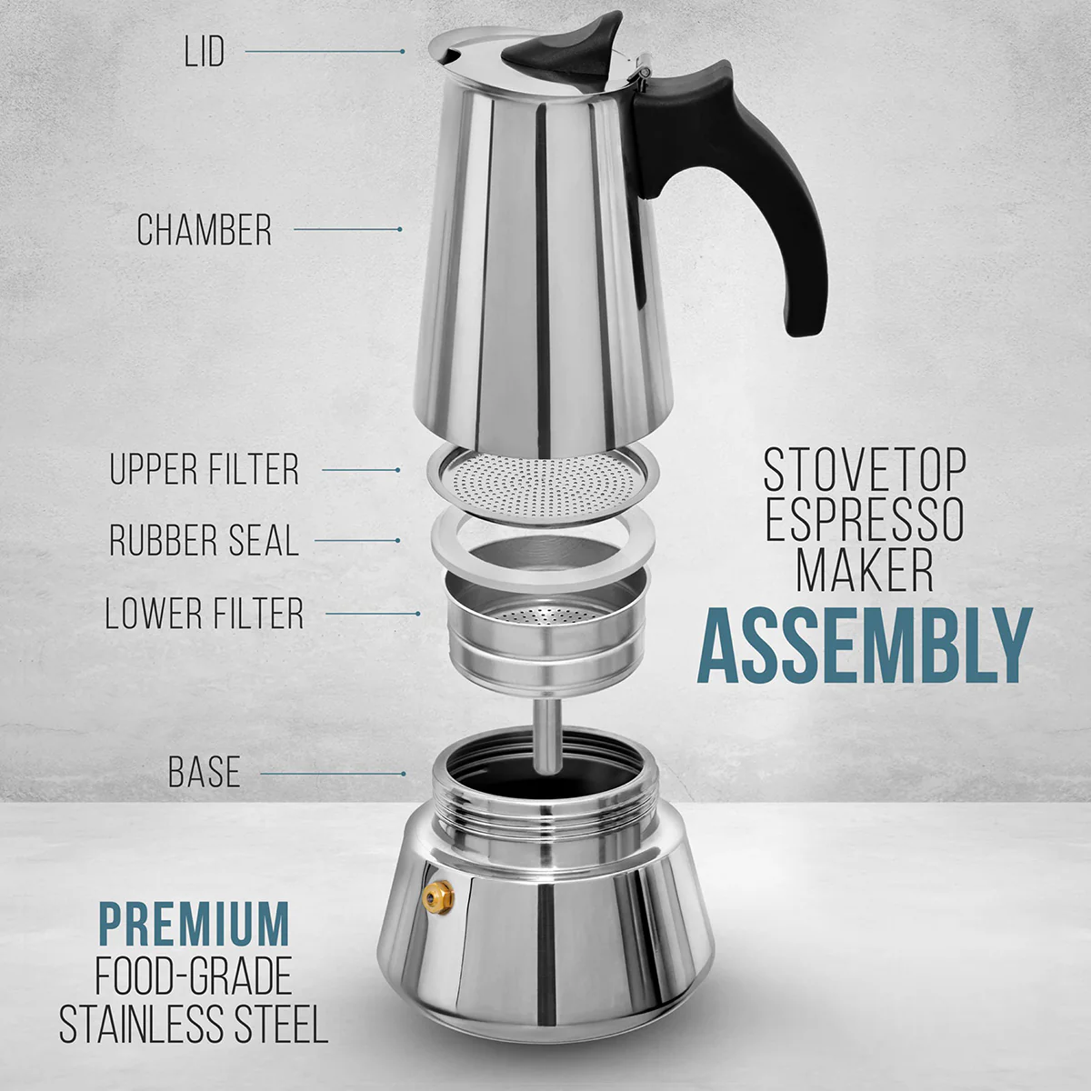 300 mL Stainless Steel Espresso Maker - Image 25