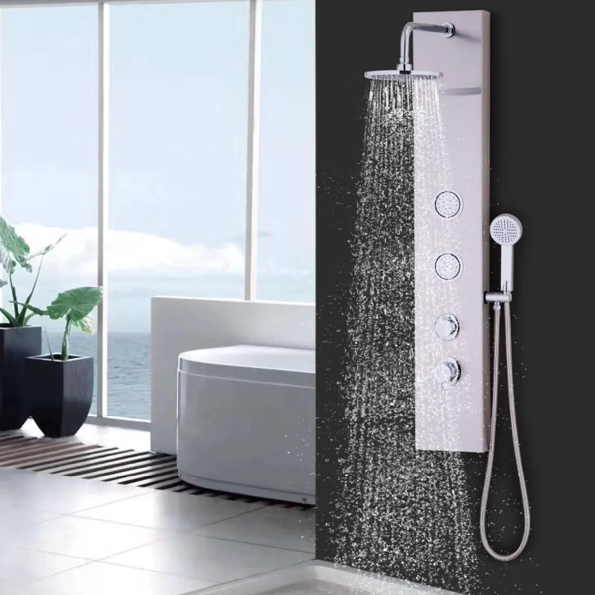 47'' Stainless Steel Massage Jet Shower Panel