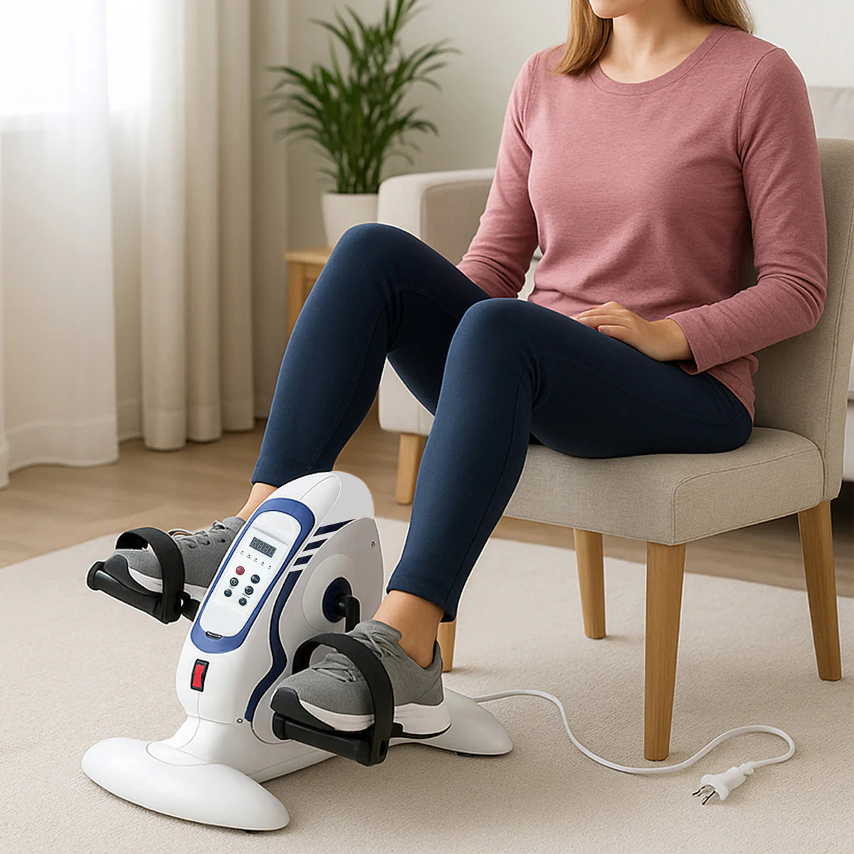 Compact Motorized Smart Exercise Bike