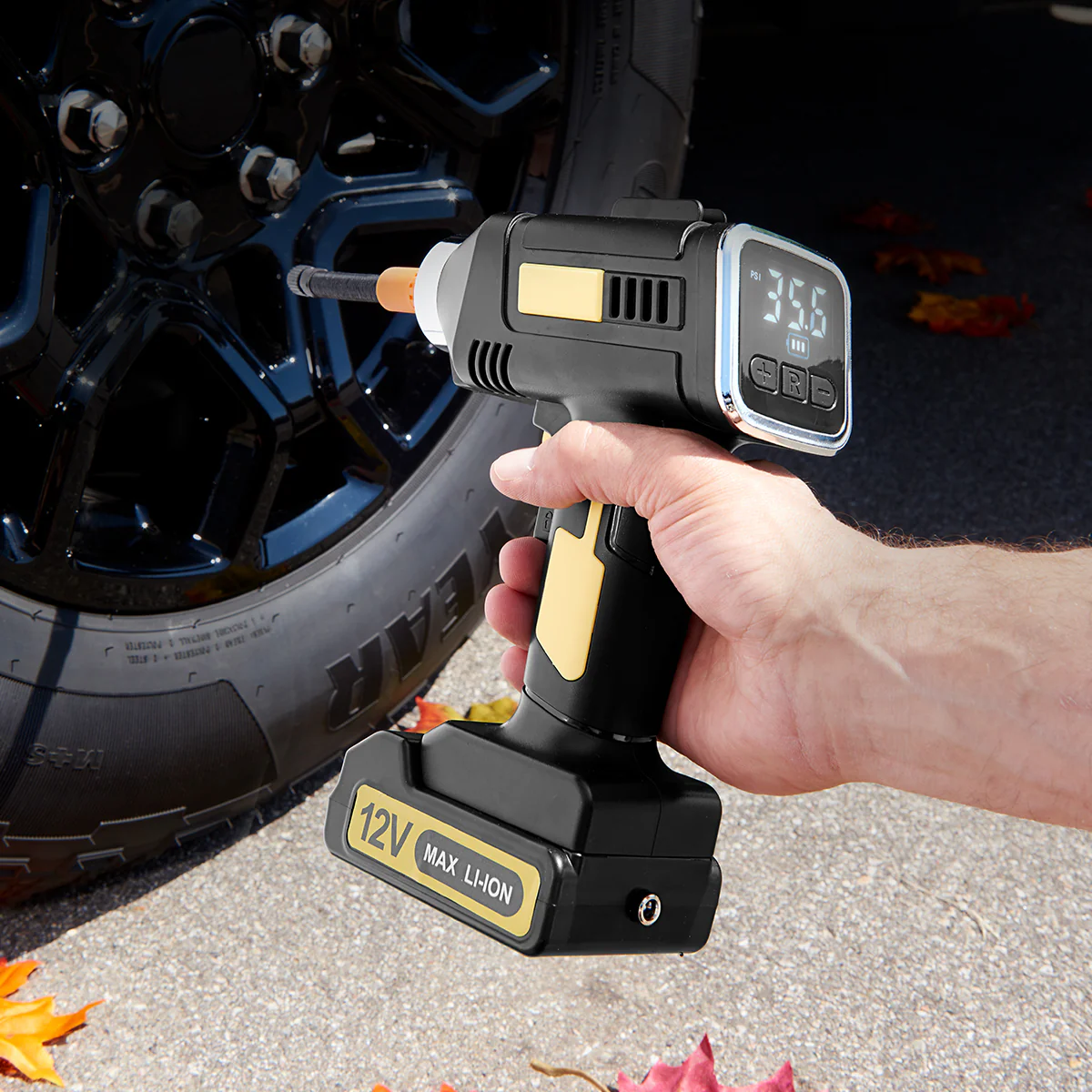 Cordless Auto Stop Tire Inflator by Sharper Image