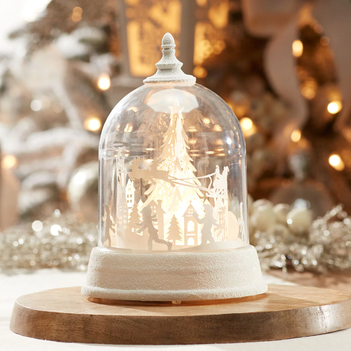 LED Rotating Snowman Globe - Image 2