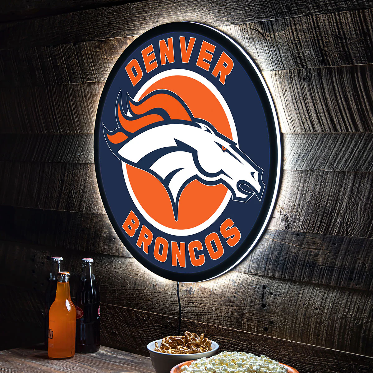NFL Backlit Full Edge Round Wall Sign - Image 36
