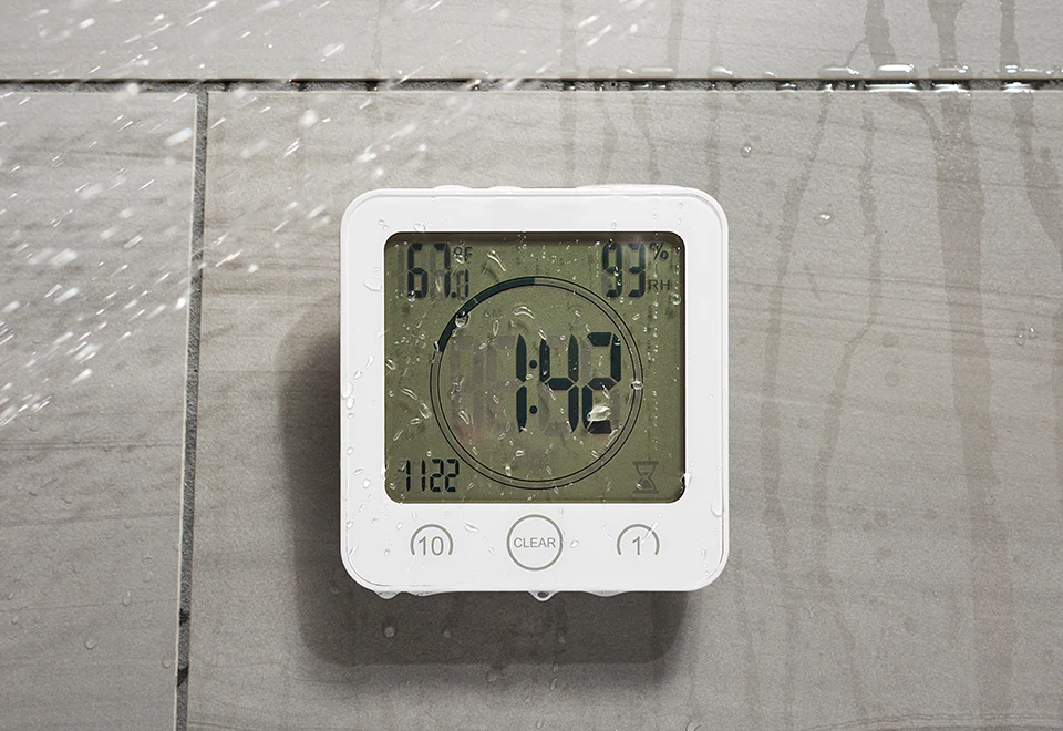 Waterproof Shower Clock with Timer